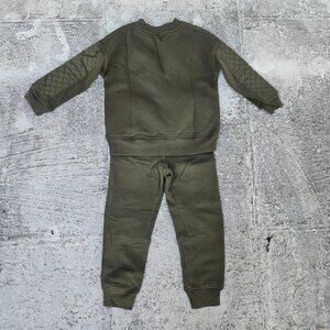 Burberry Boys Timothie Joggers & Logo Top-padded Green Sweatshirt Set Size 6Y